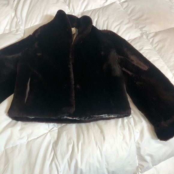 Authentic Beautiful brown Bensky Furr coat size S - Picture 3 of 6